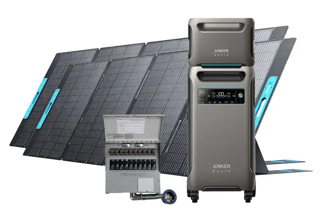 Image of Anker SOLIX F3800 + Expansion Battery + Transfer Switch Kit + PS400 Solar Panel 400W