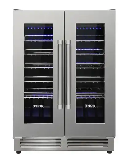 Image of Thor Kitchen TWC2402 24 Inch French Door Wine Cooler, 42 Bottles