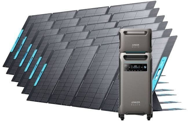 Image of Anker SOLIX F3800 + Expansion Battery + PS400 Solar Panel * 6 (7680Wh in total)