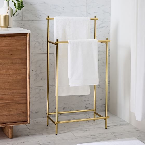 Modern Overhang Freestanding Towel Rack