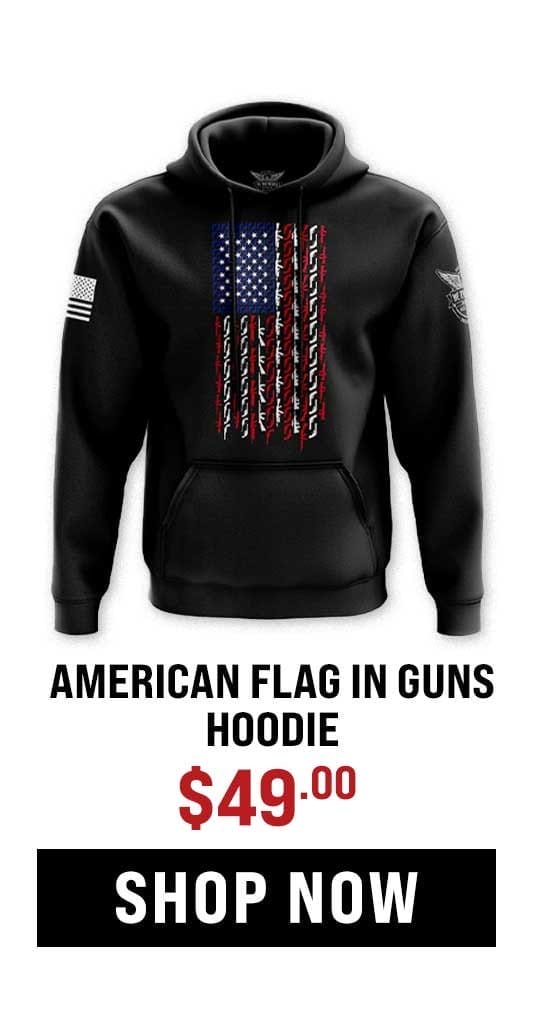 American Flag in Guns Hoodie