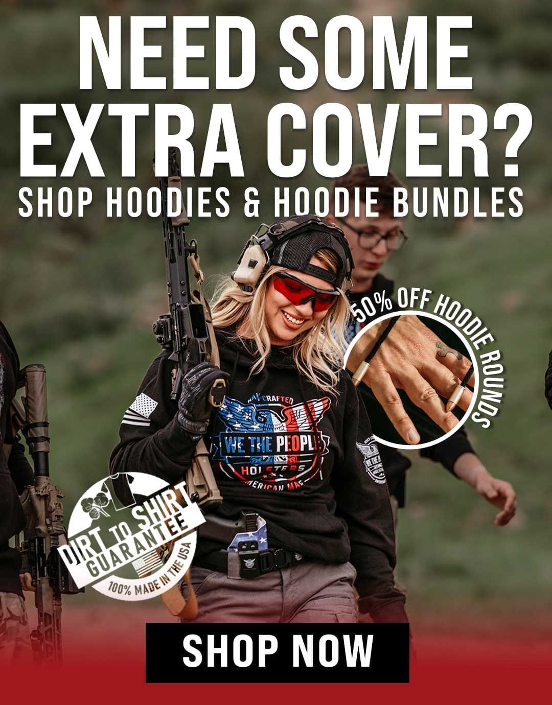 Need some extra cover? Check out our Patriotic AF Hoodies