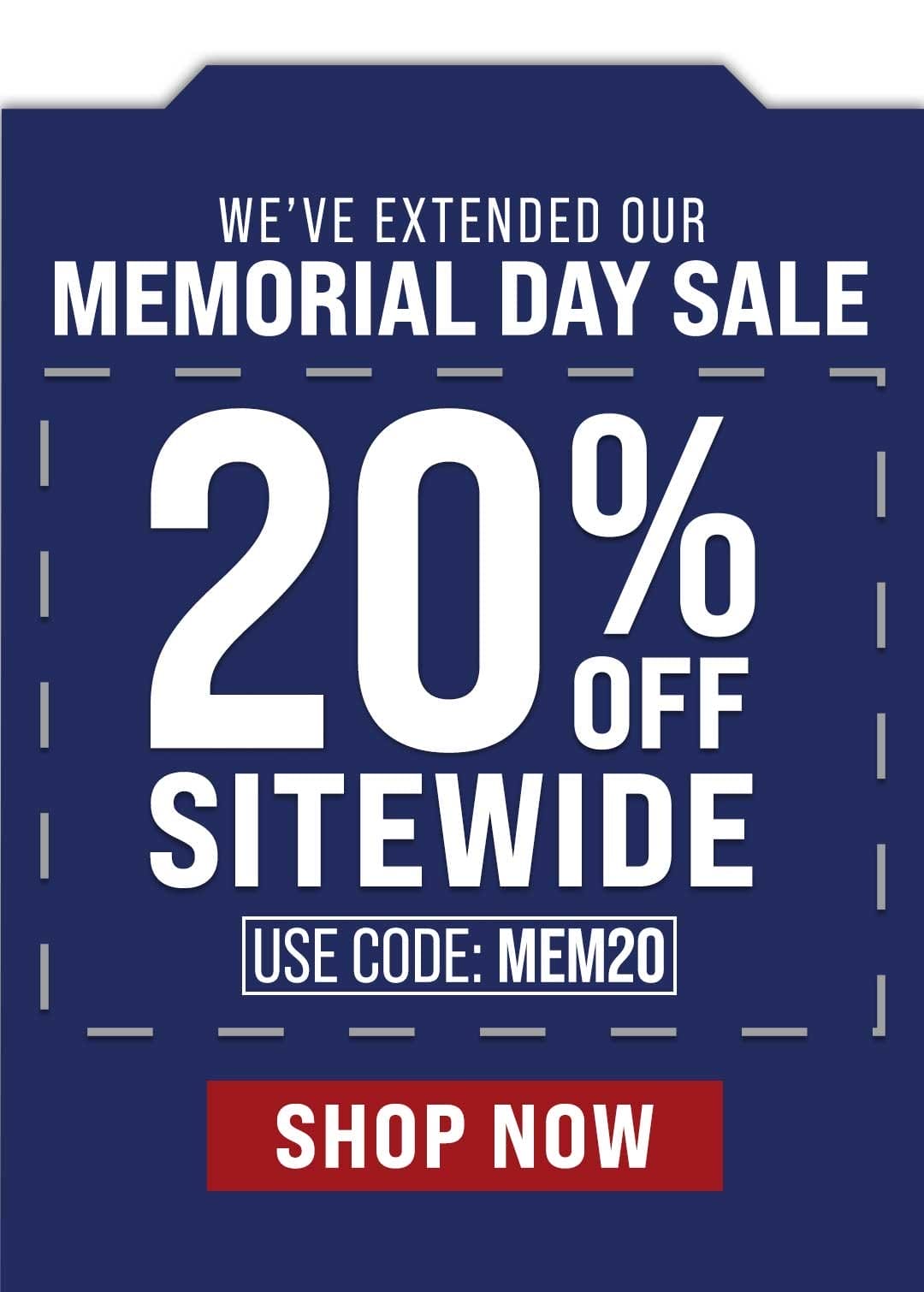 20% Sitewide sale extended