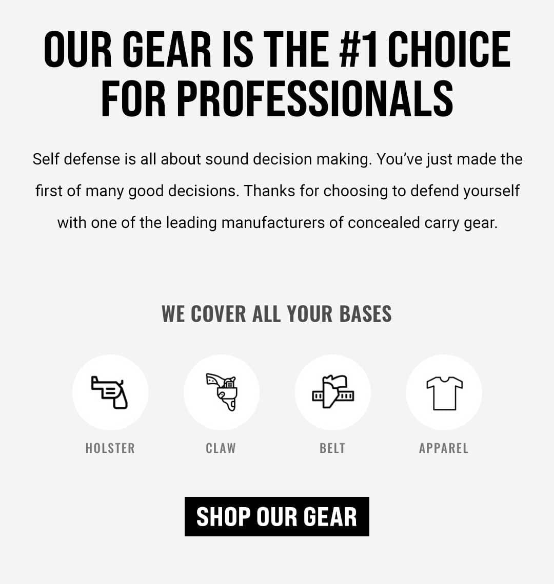 That's Why Professionals Choose Our Gear