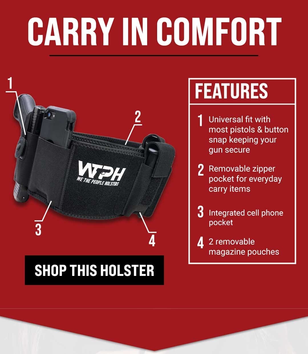 Belly Band Holster Features