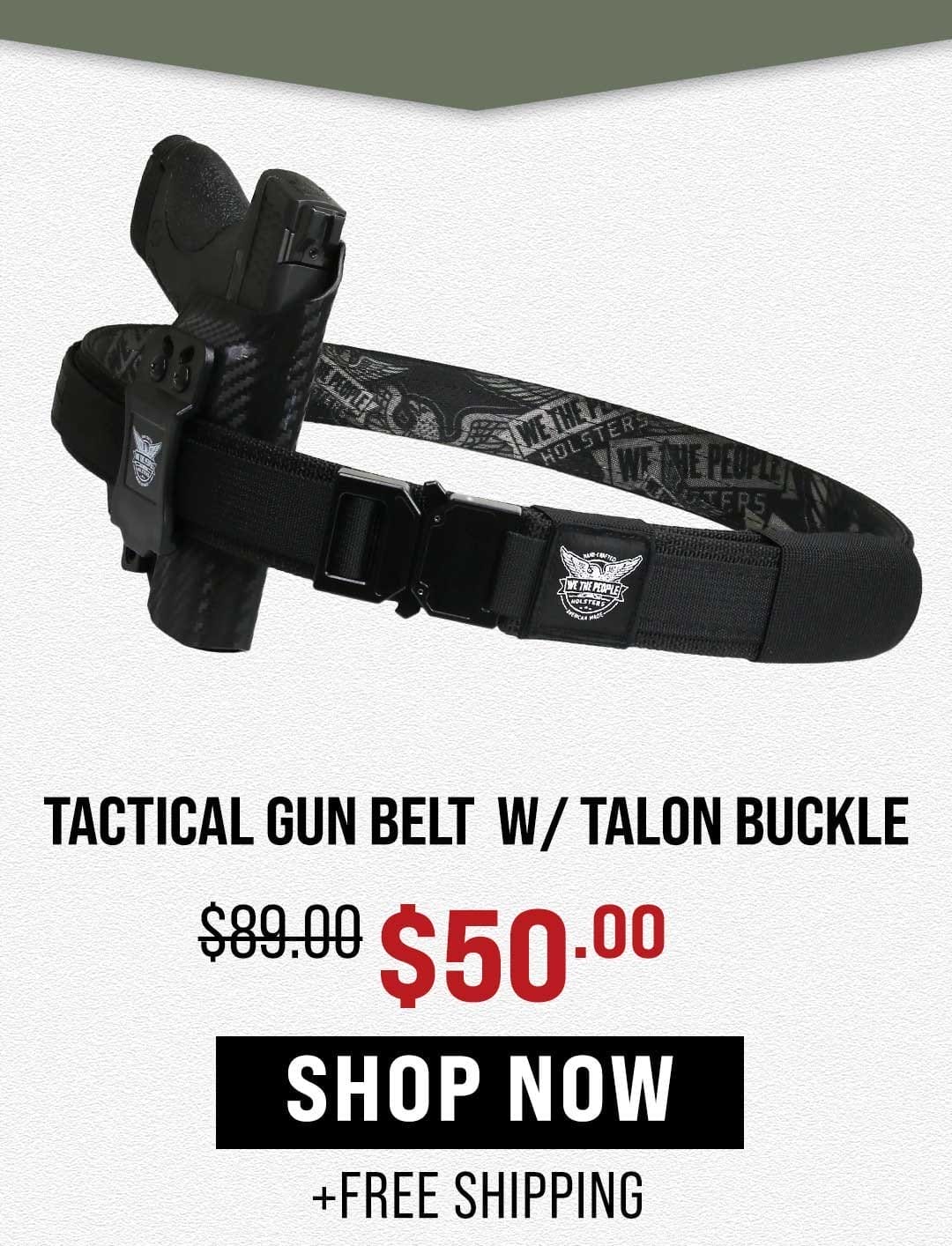 Tactical Belt w/ Talon Buckle for \\$50