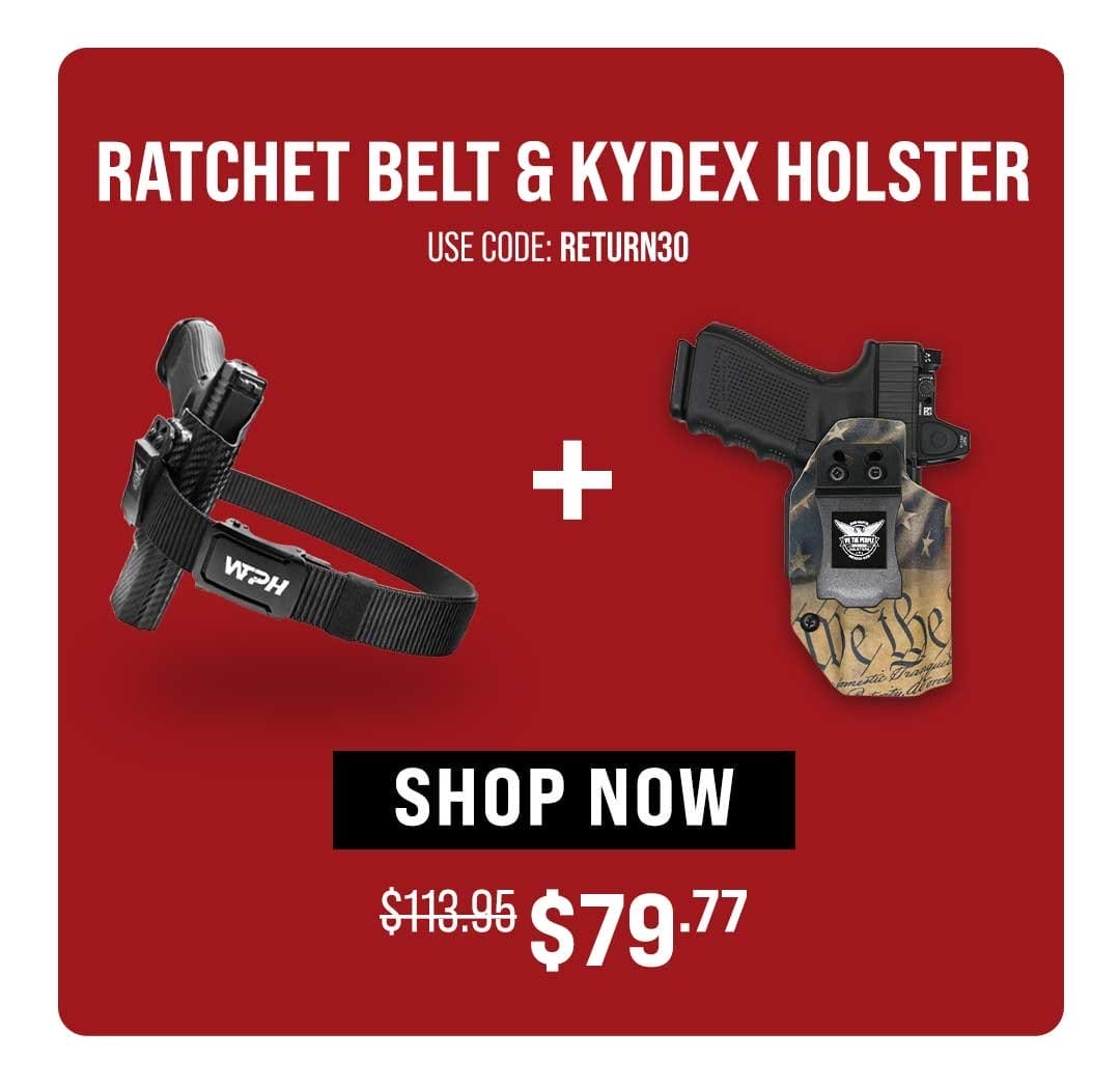 Ratchet Belt & Kydex Holster for 30% OFF