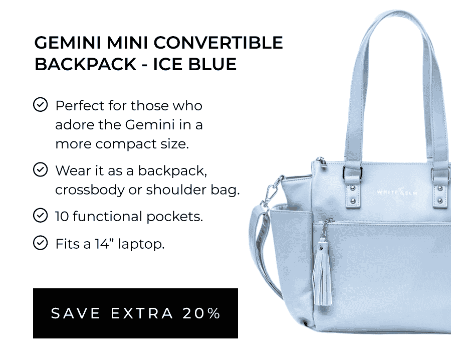 GEMINI MINI CONVERTIBLE BACKPACK - ICE BLUE