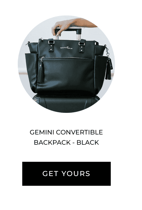 GEMINI CONVERTIBLE BACKPACK - BLACK