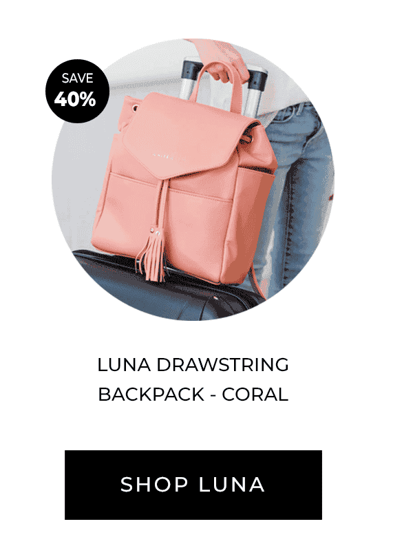 LUNA DRAWSTRING BACKPACK - TAUPE