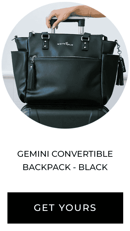 GEMINI CONVERTIBLE BACKPACK - BLACK