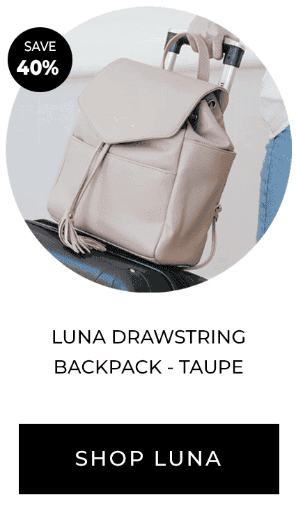 LUNA DRAWSTRING BACKPACK - CORAL