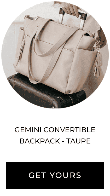 GEMINI CONVERTIBLE BACKPACK - TAUPE