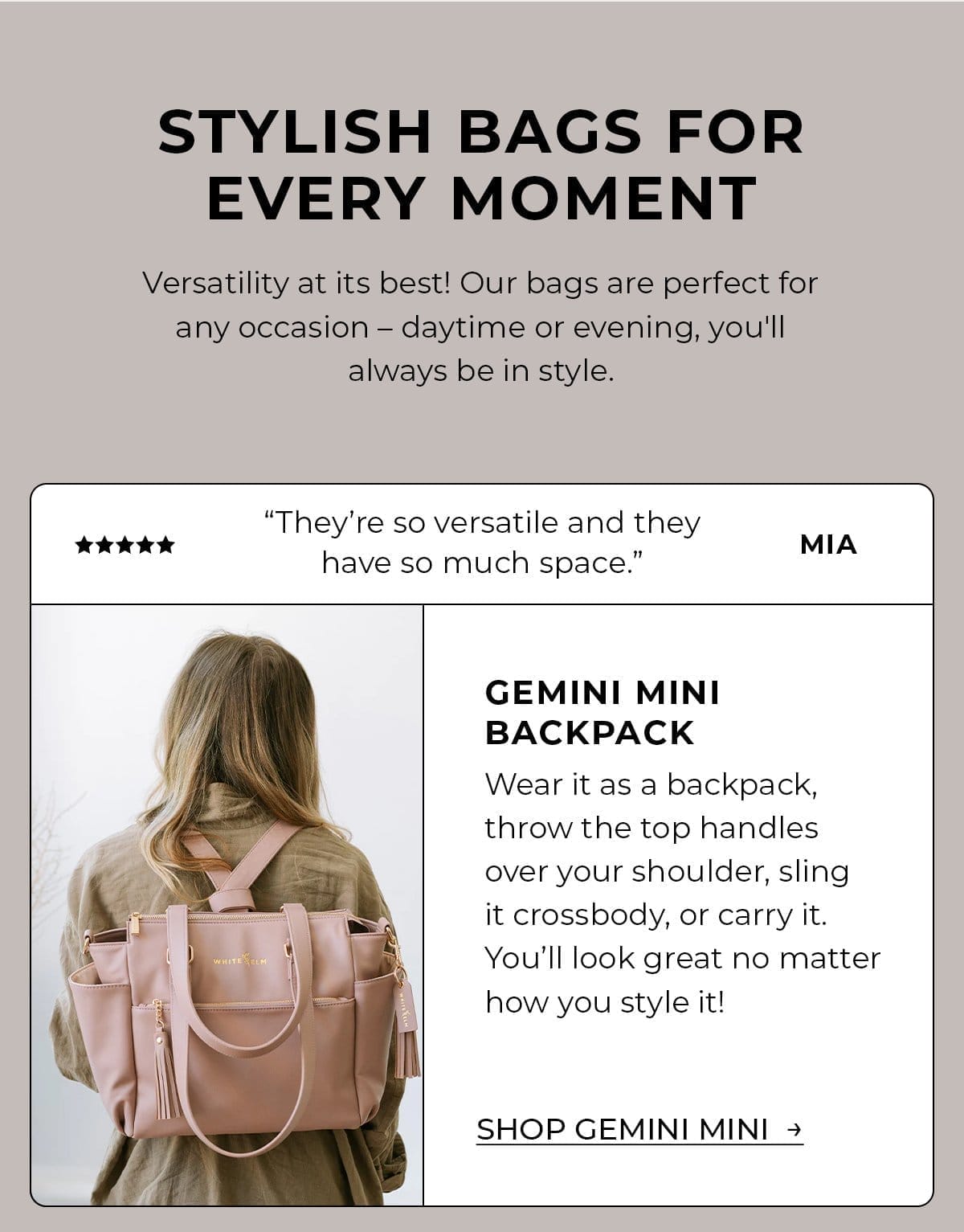 Gemini Mini Backpack