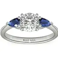 Blue Nile Classic Pear Shaped Sapphire Engagement Ring In Platinum