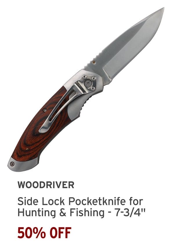 Side Lock Pocketknife for Hunting and Fishing - 7-3/4" - Unfinished Kit