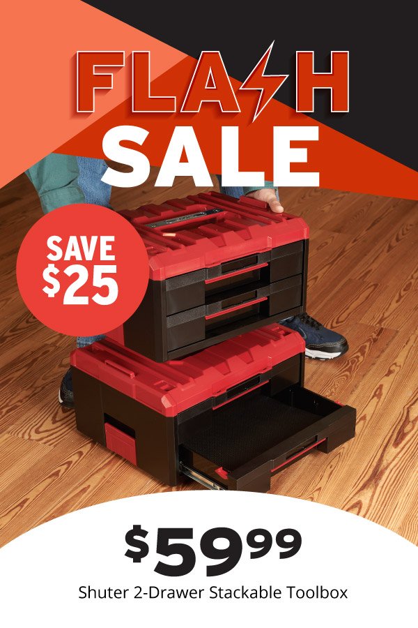 \\$25 Off Stackable Toolbox