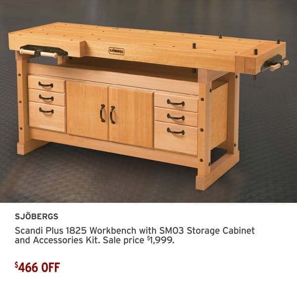 \\$466 Off Sjobergs Scandi Plus 1825 with SM03 Storage Cabinet and Accessory Kit