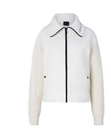 Britt Knitted fleece jacket in Off-white