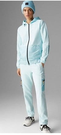 Klara sweatshirt jacket in Ice blue