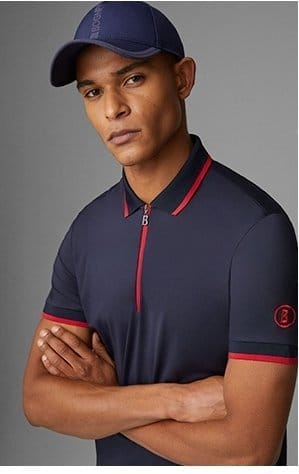 Cody Functional polo shirt in Navy blue