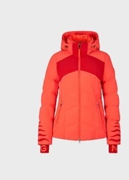 Della Down ski jacket in Coral