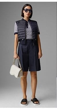 Allisa Hybrid knitted vest in Navy blue