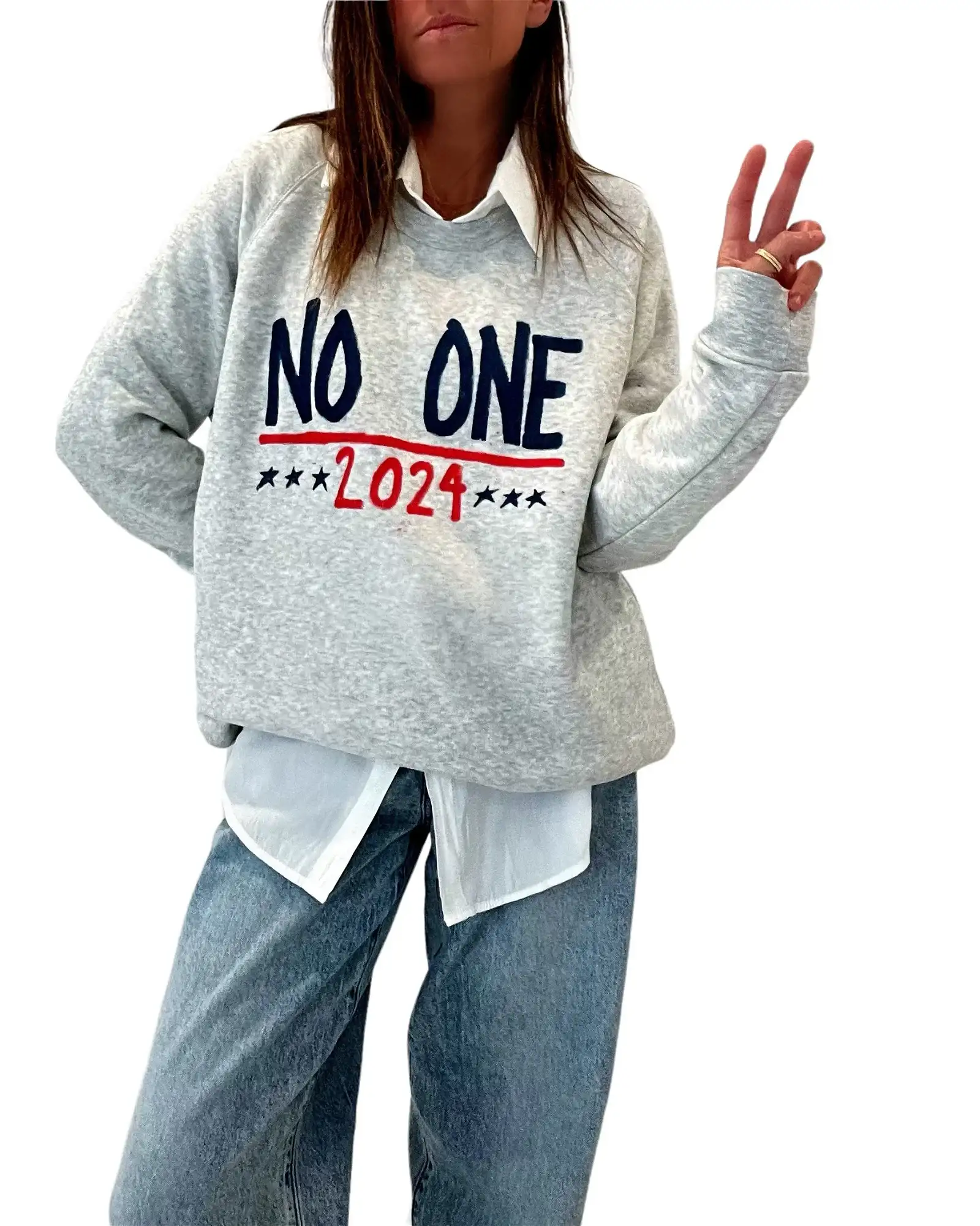 Image of 'No One '24' Painted Sweatshirt