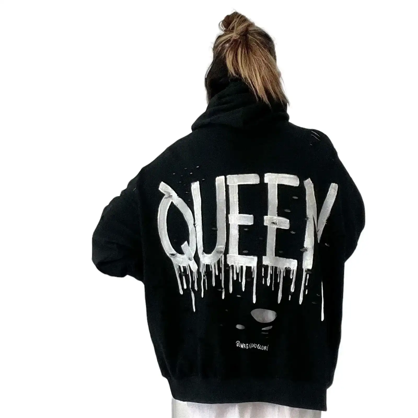 Image of 'Queen' Painted Hoodie