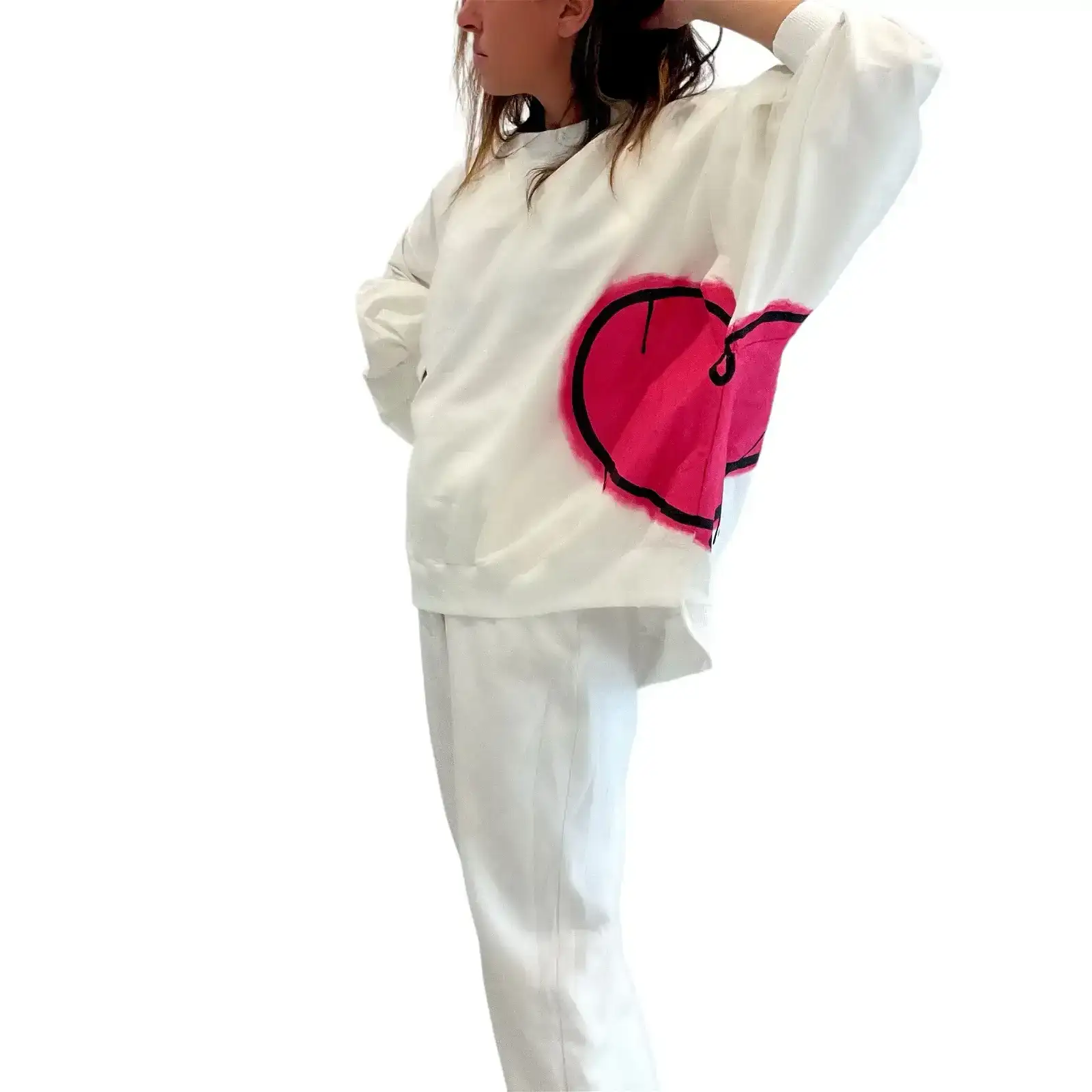 Image of 'Love Peace' Painted Loungewear Set