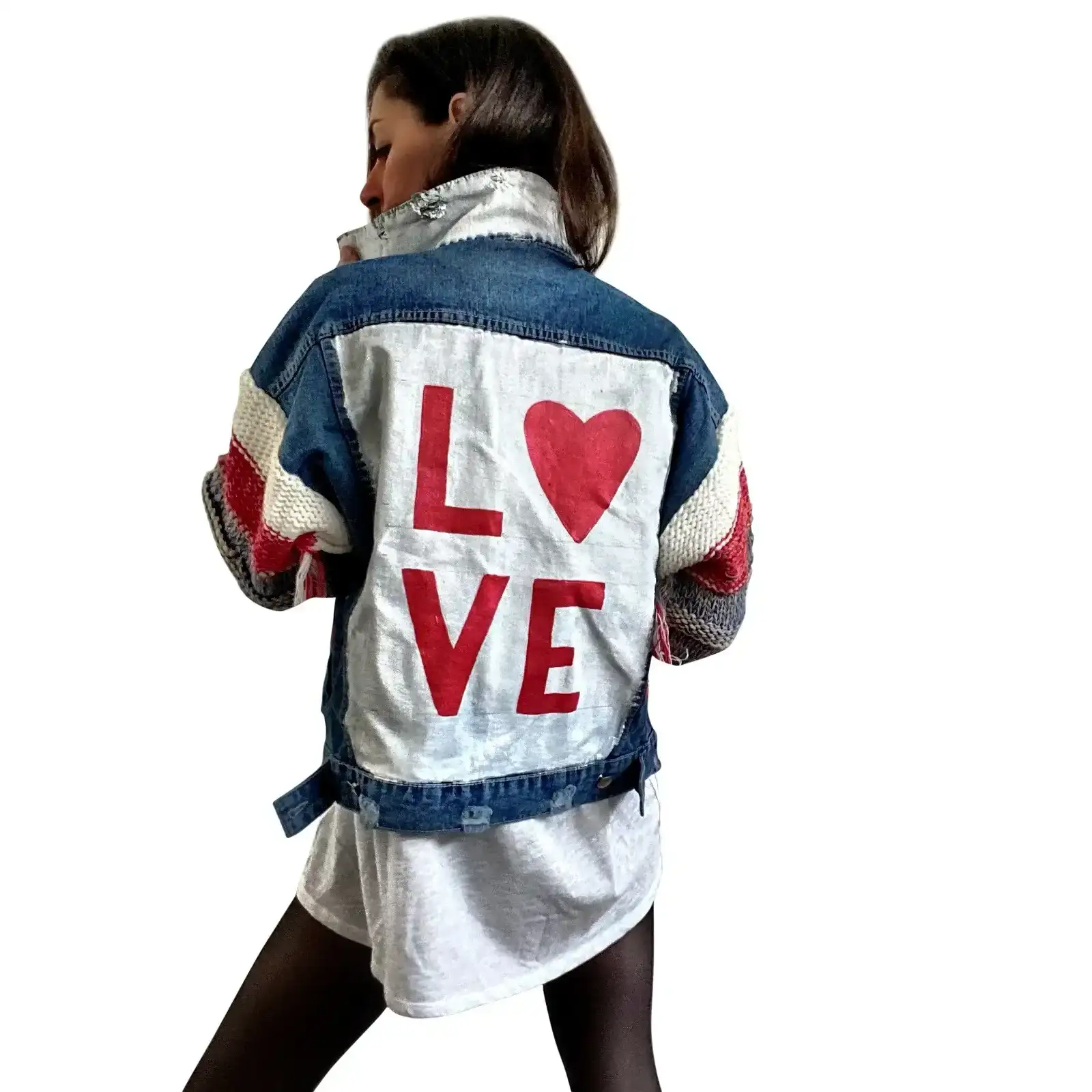 Image of 'HEARTED' DENIM JACKET