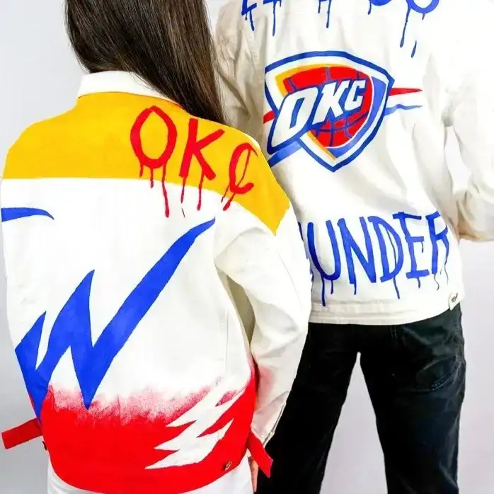 Image of 'GO THUNDER' DENIM JACKET - WOMEN