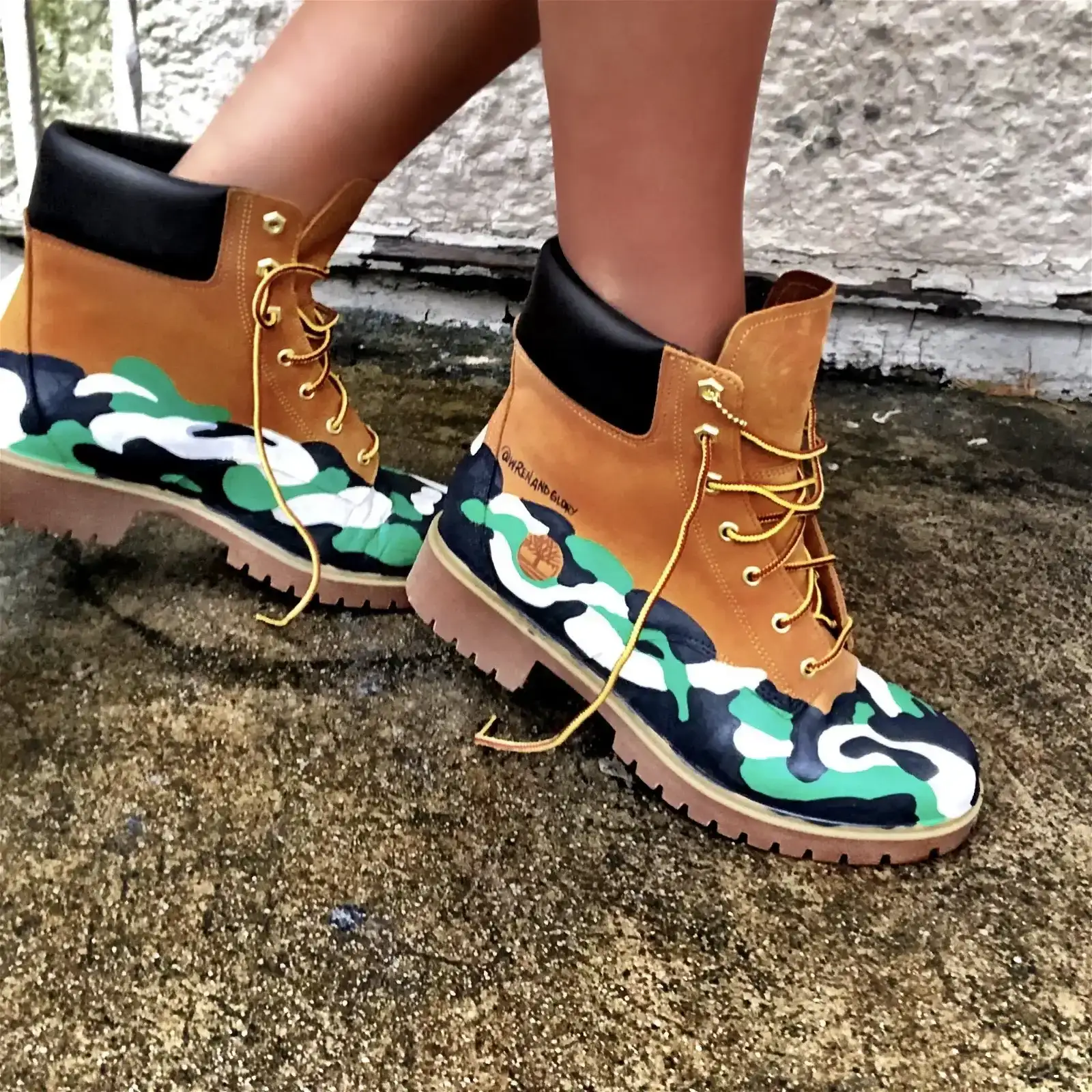 Image of 'CAMO CAMO' PAINTED BOOTS