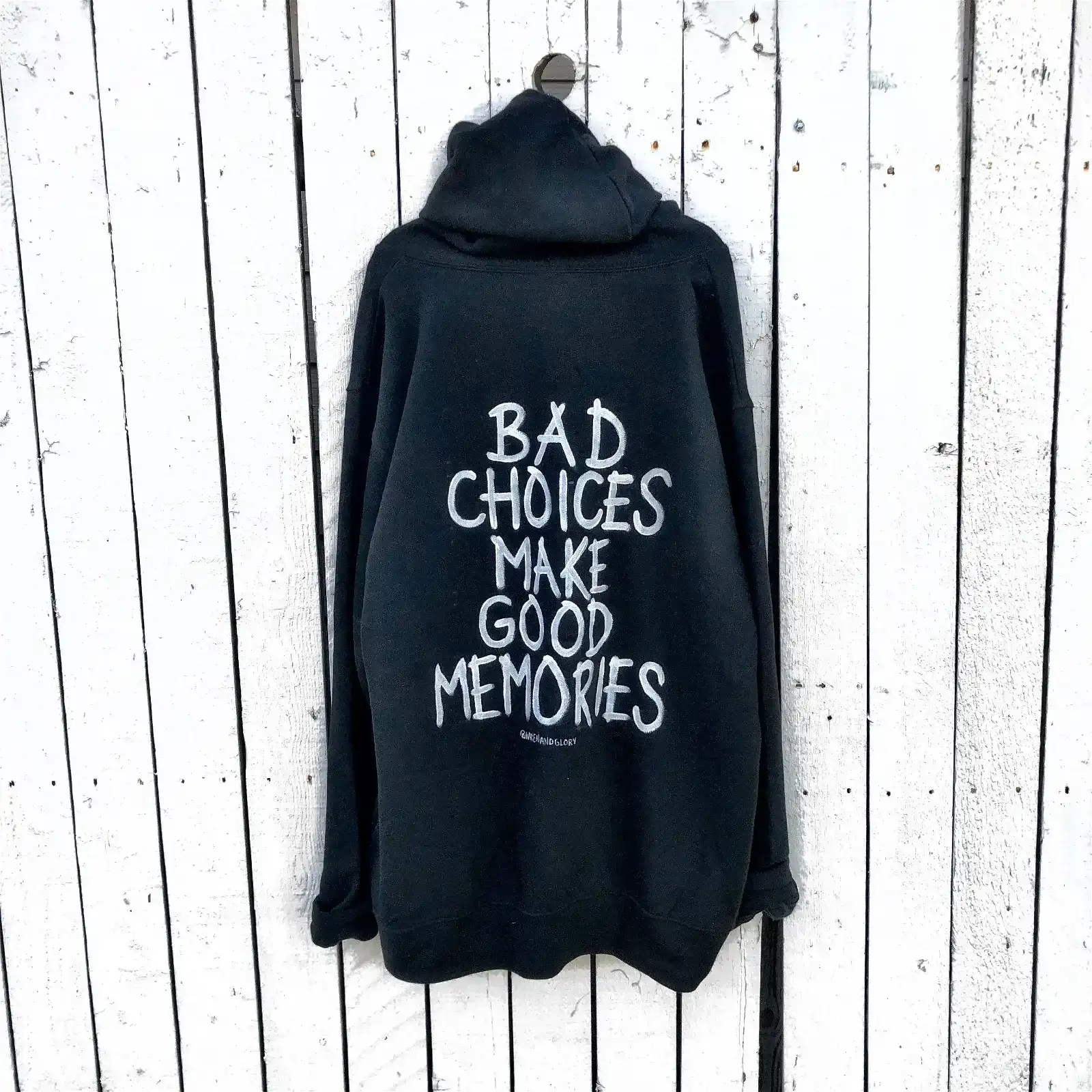 Image of 'BAD CHOICES' PAINTED SWEATSHIRT