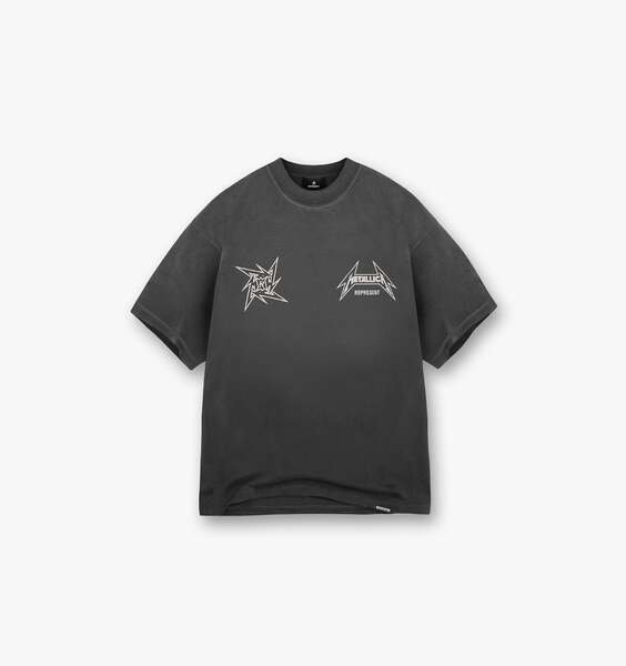 Represent X Metallica™️ Local Crew T-Shirt - Stained Black