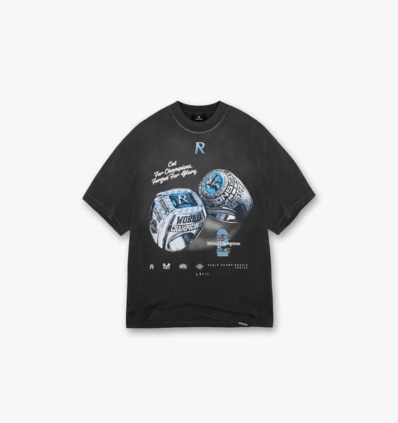 Represent X Feature Champion Rings T-Shirt - Stained Black