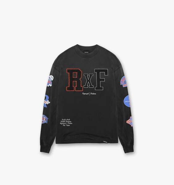 Represent X Feature Champions Long Sleeve T-Shirt - Stained Black