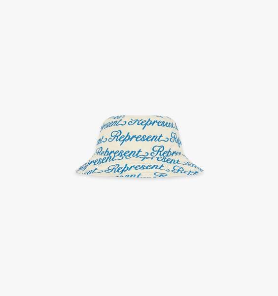 Embroidered Bucket Hat - Antique White