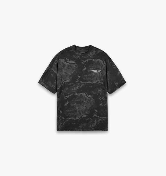 Team 247 Oversized T-Shirt - Black Camo