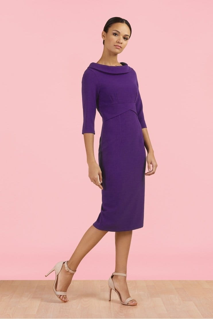 Kennedy Roll Collar Pencil Dress