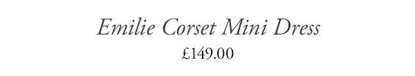 Emelie corset mini dress £149.00