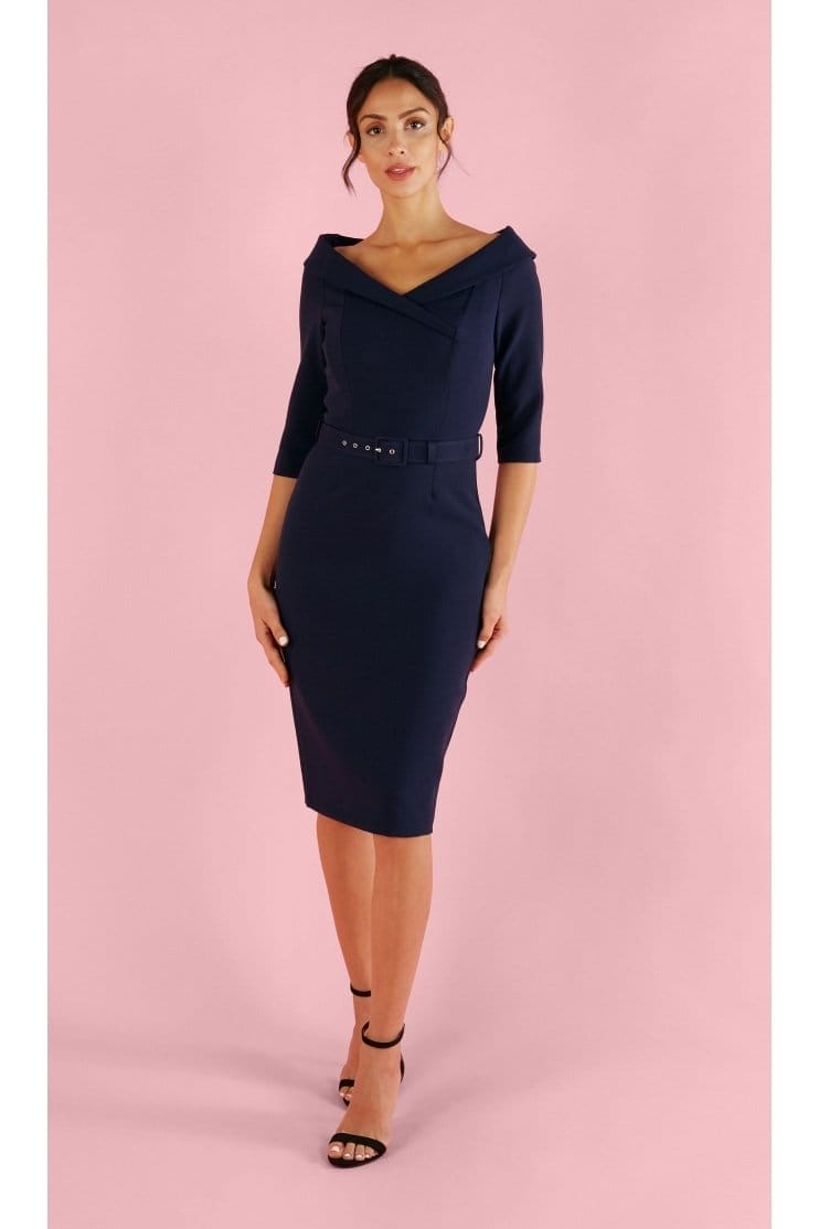 Lorena Bardot 3/4 Sleeve Pencil Dress