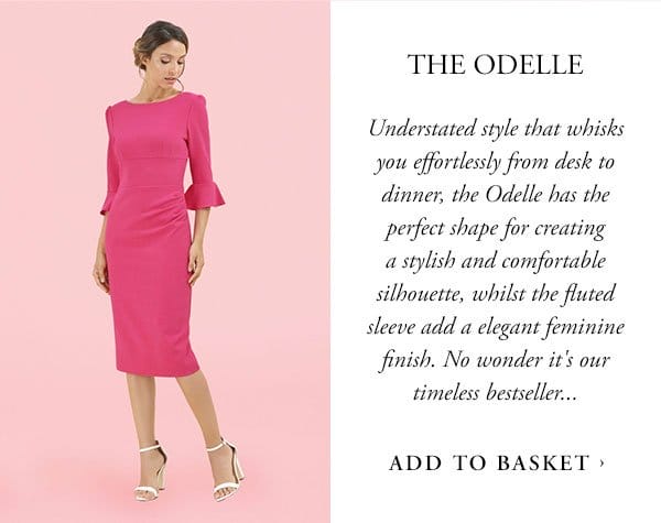 the odelle | understated style that whisks you effortlessly from desk to dinner, the odelle has the perfect shape for creating a stylish and comfortable silhouette, whilst the fluted sleeve add a elegant feminine finish. no wonder it's our timeless bestseller | add to basket