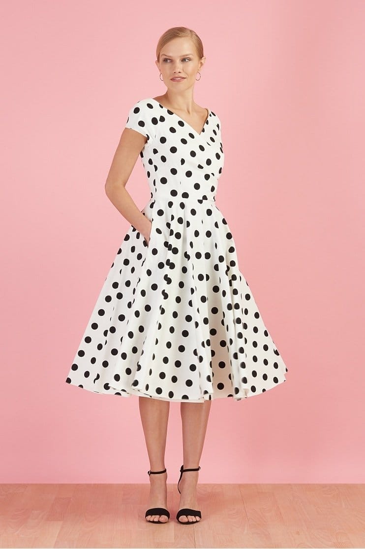 Hourglass Polka Dot Swing Dress