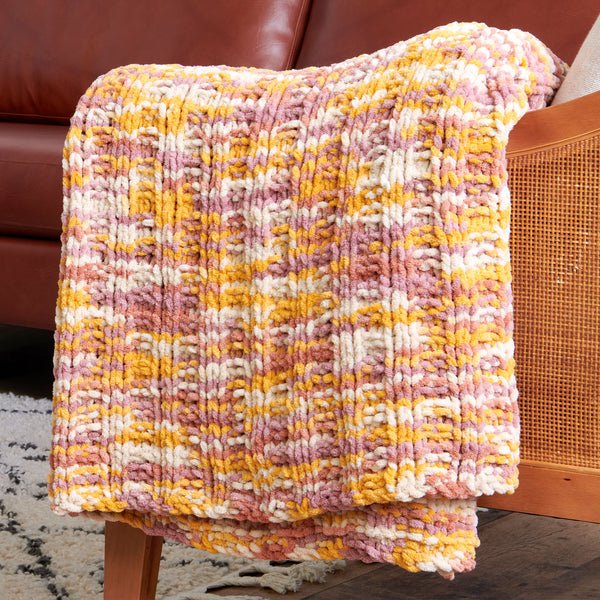 Bernat Waffle Rib Knit Blanket Pattern