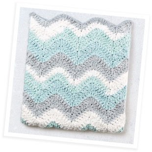 Bernat Crochet Chevron Baby Blanket 