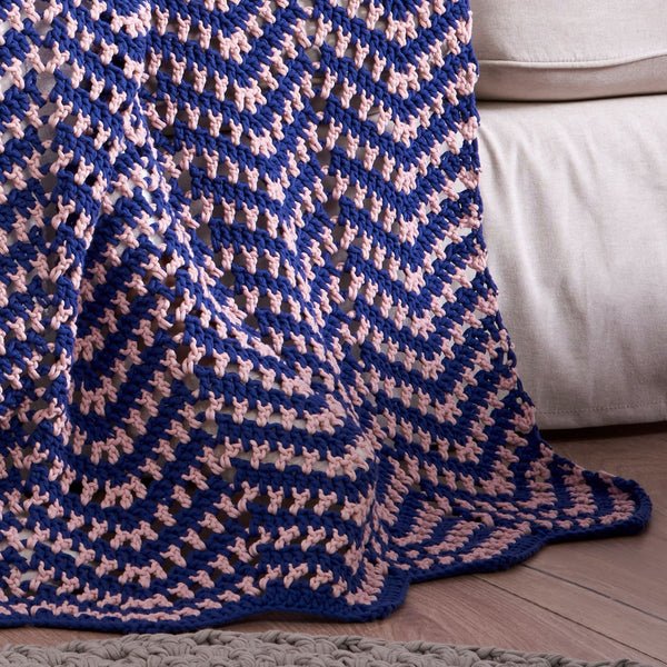 Ripple Stripes Crochet Blanket