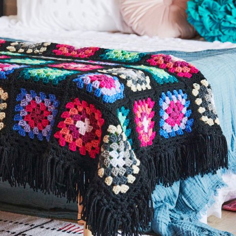 Fiesta Fringe Crochet Blanket Pattern