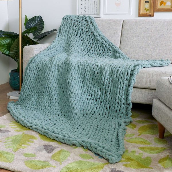 Bernat Ultra Squish Table Knit Blanket Pattern