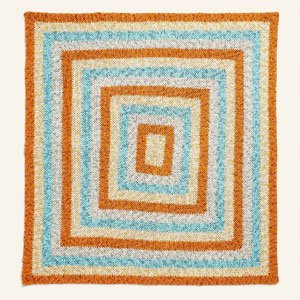 Lattice Crochet Color-Blocked Crochet Blanket